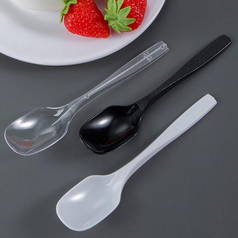 Mini Plastiklöffel Bestecklöffel für Gelee Eis Dessert Vorspeise Plastiklöffel für Partyzubehör