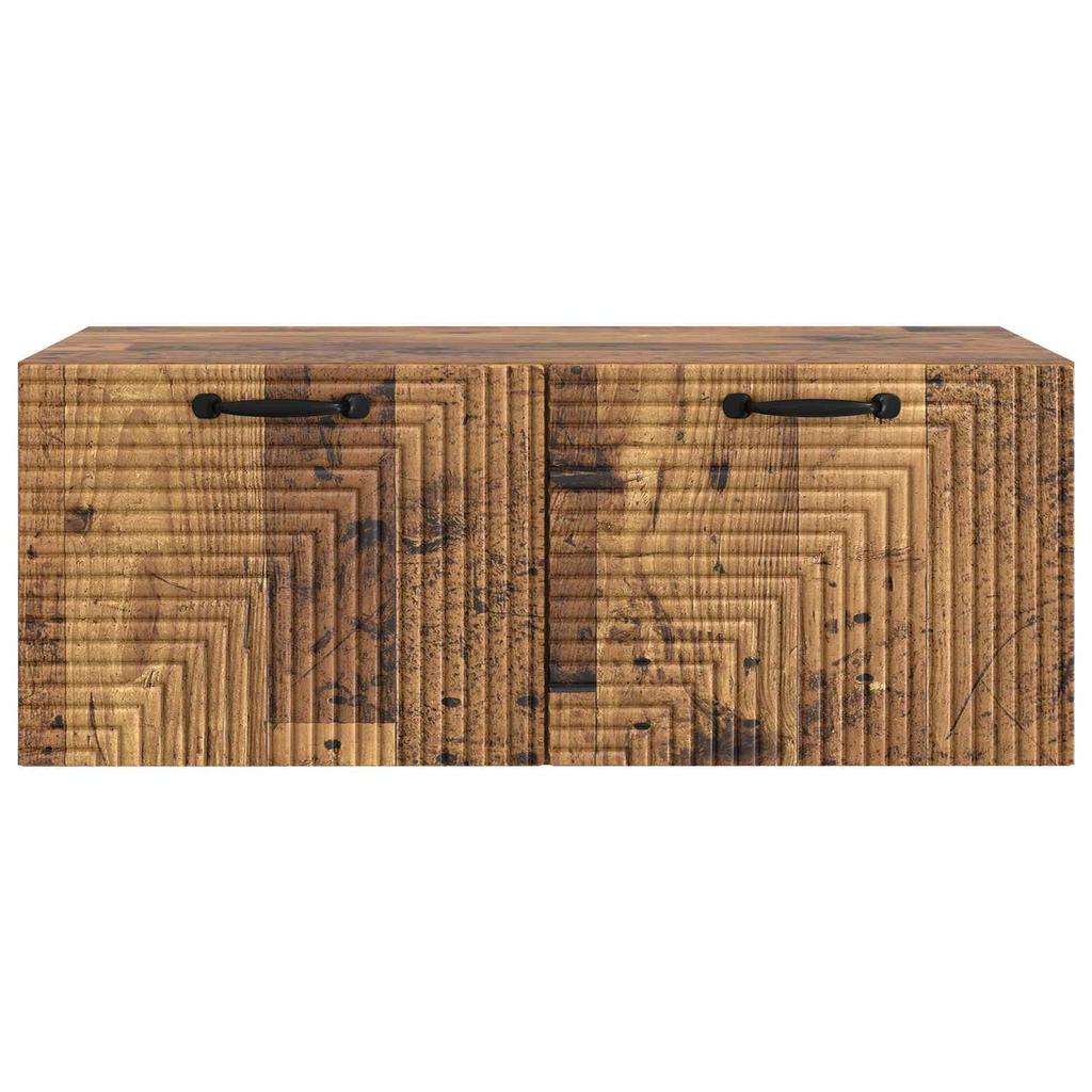 Wall Mounted TV Cabinet Reclaimed Wood Look 78.5 x 41 x 30 cm