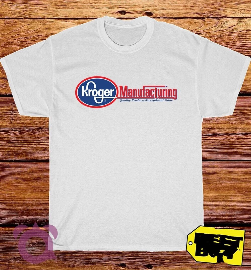 

2025 New Kroger Manufacturing Logo Printed Unisex Street Fashion Trend Short Sleeved Pure Cotton Round Neck 4XL