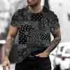 Fashion Paisley Graphics 3D Printed T-shirts Summer Trend Short Sleeve Casual Streetwear Oversized Cool T-shirts