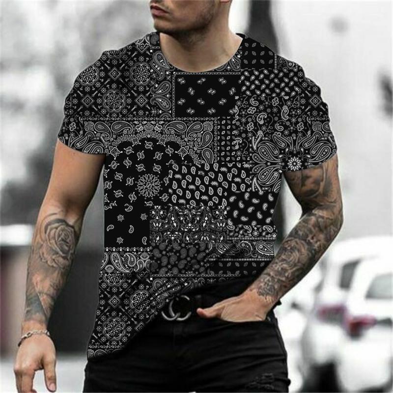 Fashion Paisley Graphics 3D Printed T-shirts Summer Trend Short Sleeve Casual Streetwear Oversized Cool T-shirts