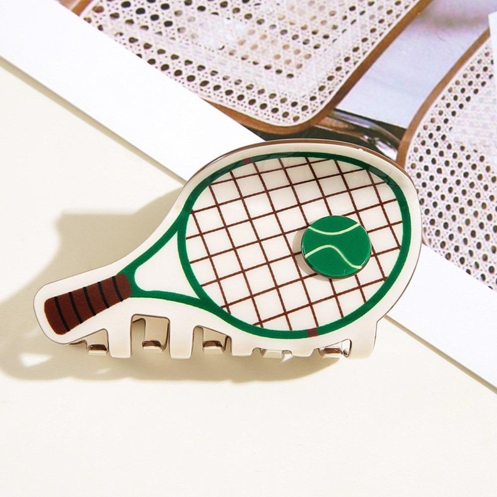 Creative Tennis Shark Hair Clip Tennis Racket Shape Hair Accessory Cute Hair Claw  for Women Girls