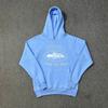 Corteiz Classic Series Ship Print Logo Thin Plush Loop Hooded Sweater, Trendy Men's and Women's Casual Sweatpants