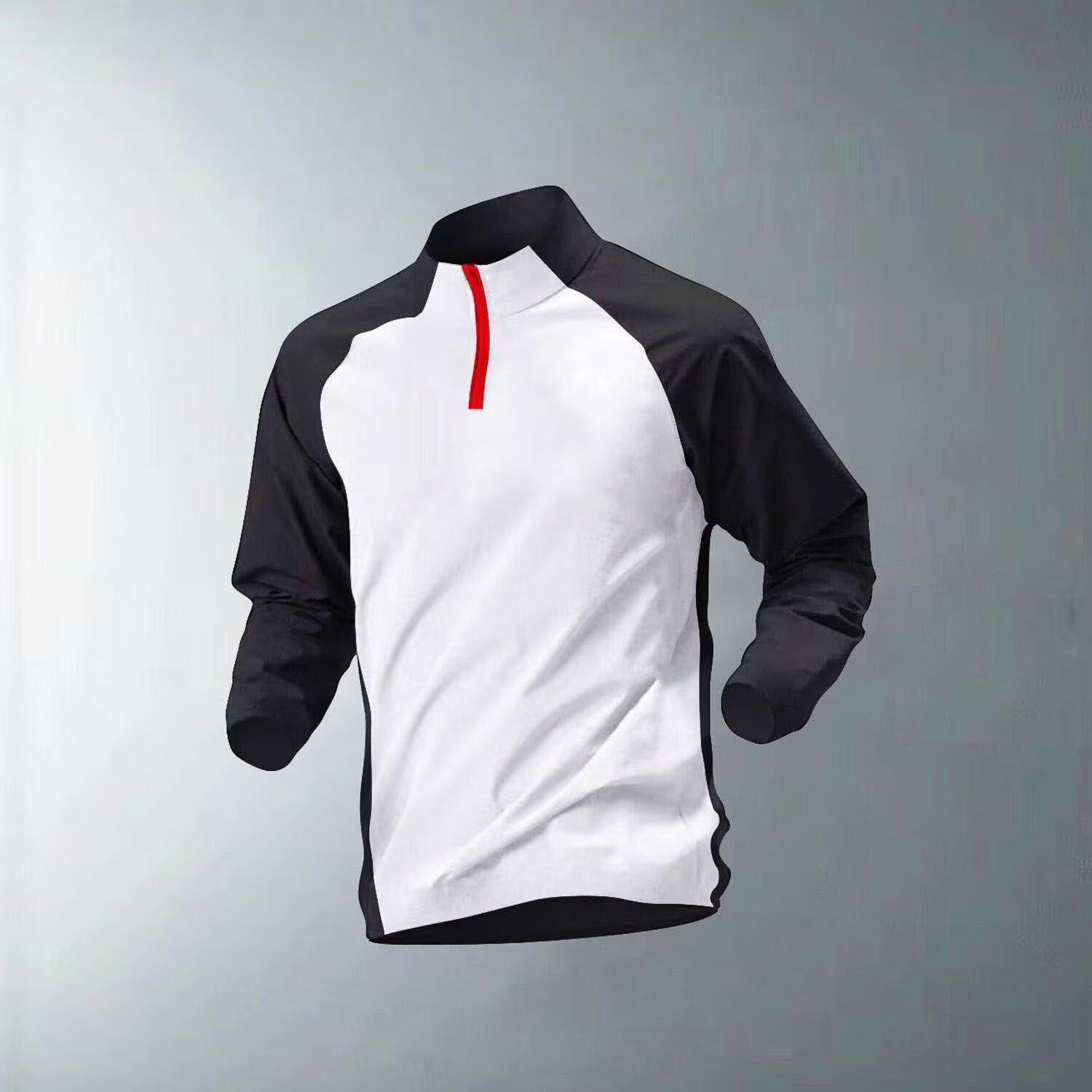 Men s Quick-Dry Half-Zip Training Top: Running, Cycling, Fitness Long Sleeve Jacket for Autumn. 2XL