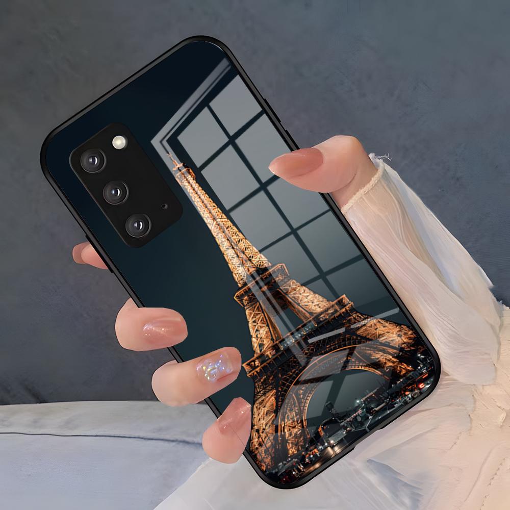 Eiffel Tower Phone Case For Samsung S26 S25 Plus S20 S20 Plus S22 Ultra S23 FE S21 Plus S21 Ultra Glass Cover