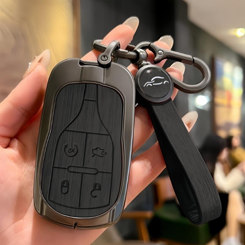 Aesthetic Wooden Pattern Key Cover Suitable For Maserati Ghibli Levante Quattroporte 2014-2024 Accessories