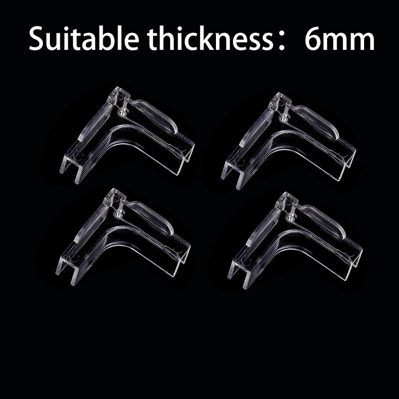 4Pcs Acrylic Transparent Anti-Collision Fish Tank Corner Protector Adhesive Free Protective Cover Aquarium Accessories