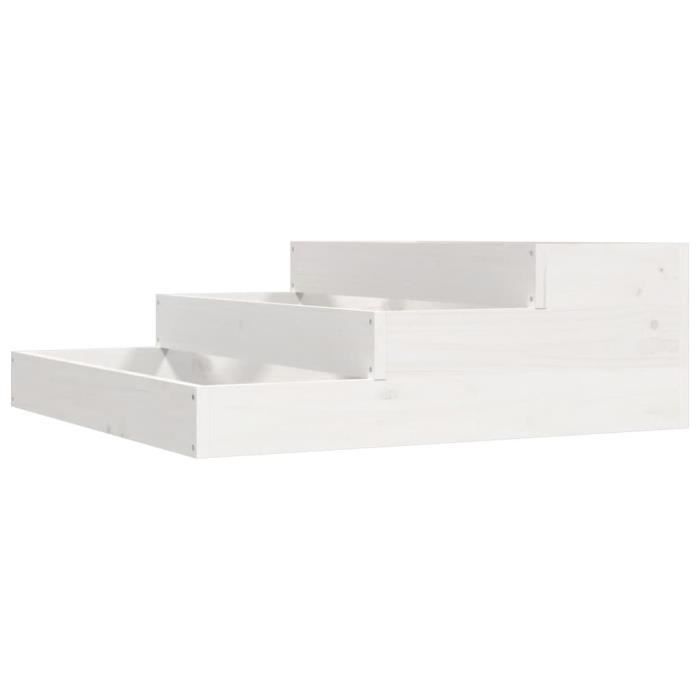 VidaXL Jardinière Blanc 78x78x27 cm Bois massif de pin 823907