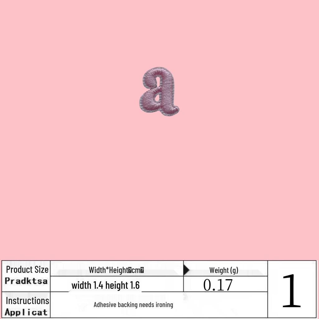 Pink English Letter Iron-on Embroidery Cloth Patch for Clothing