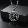 Classic Vintage Stainless Steel Irish Celtic Knot Pendant Necklace for Men Women Fashion Amulet Nordic Jewelry Gift