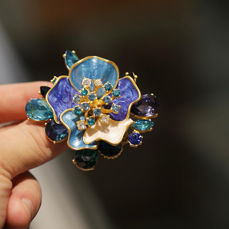 Senior Brooches Flower Leaf Brooch Pins for Women Suit Pendant  Fashion Brooches Jewelry