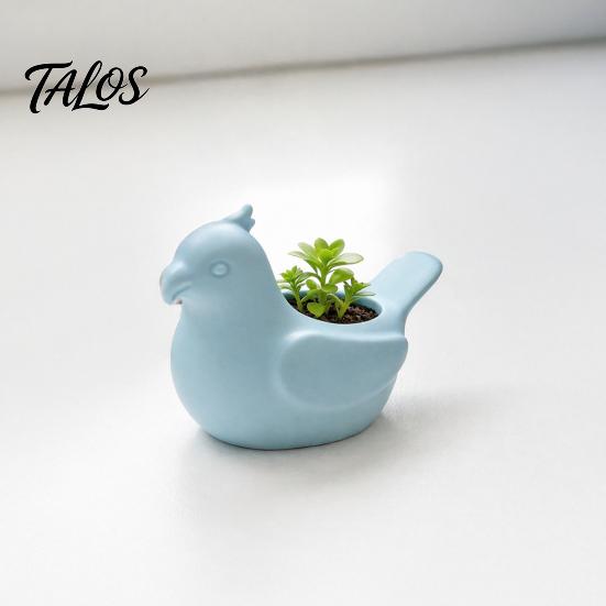 Healing Style Home Decor Bird Shape Flowerpot, Handheld Size Durable PLA Flower Pot, Cute Animal Pot 3D Printed Creative Planter, for Office