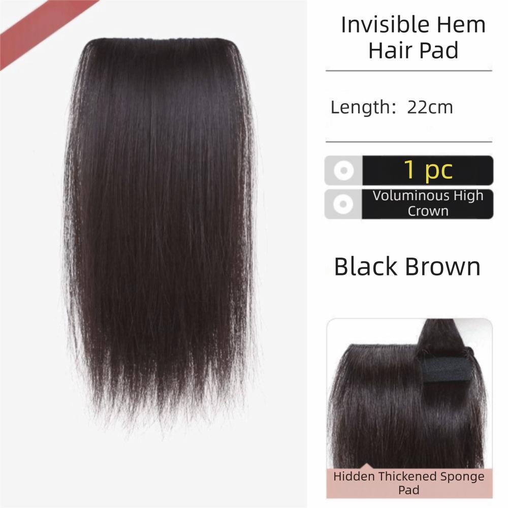 

Root Lifter Volume Hair Pad Wig Clip-in Invisible Hair Pad Increase Hair Volume 20cm Brown Black