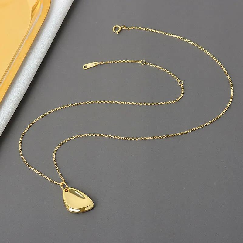 

BFCLUB Silver Color Choker Drop Necklaces Triangle Shape Gold Color Charming Woman Wedding Party Birthday Fine Jewelry