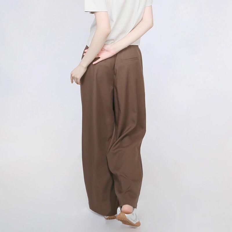 Sweet Basil Women's Loose Straight-Leg Casual Trousers