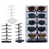 Eyeglass Display Stand Five Layer Plastic Rack Case for Retail Store Glasses Organizer and Tabletop Counter