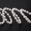 Gold/Silver Pearl Bracelet with Crystals and Sparkling Diamonds Pearl Elastic Bracelet-7 Rows Art Deco Bridal Jewelry