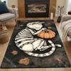 Cat and Pumpkin Print Carpet for Living Room Bedroom Bedside Floor Mat Cloakroom Area Rugged Home Halloween Decoration