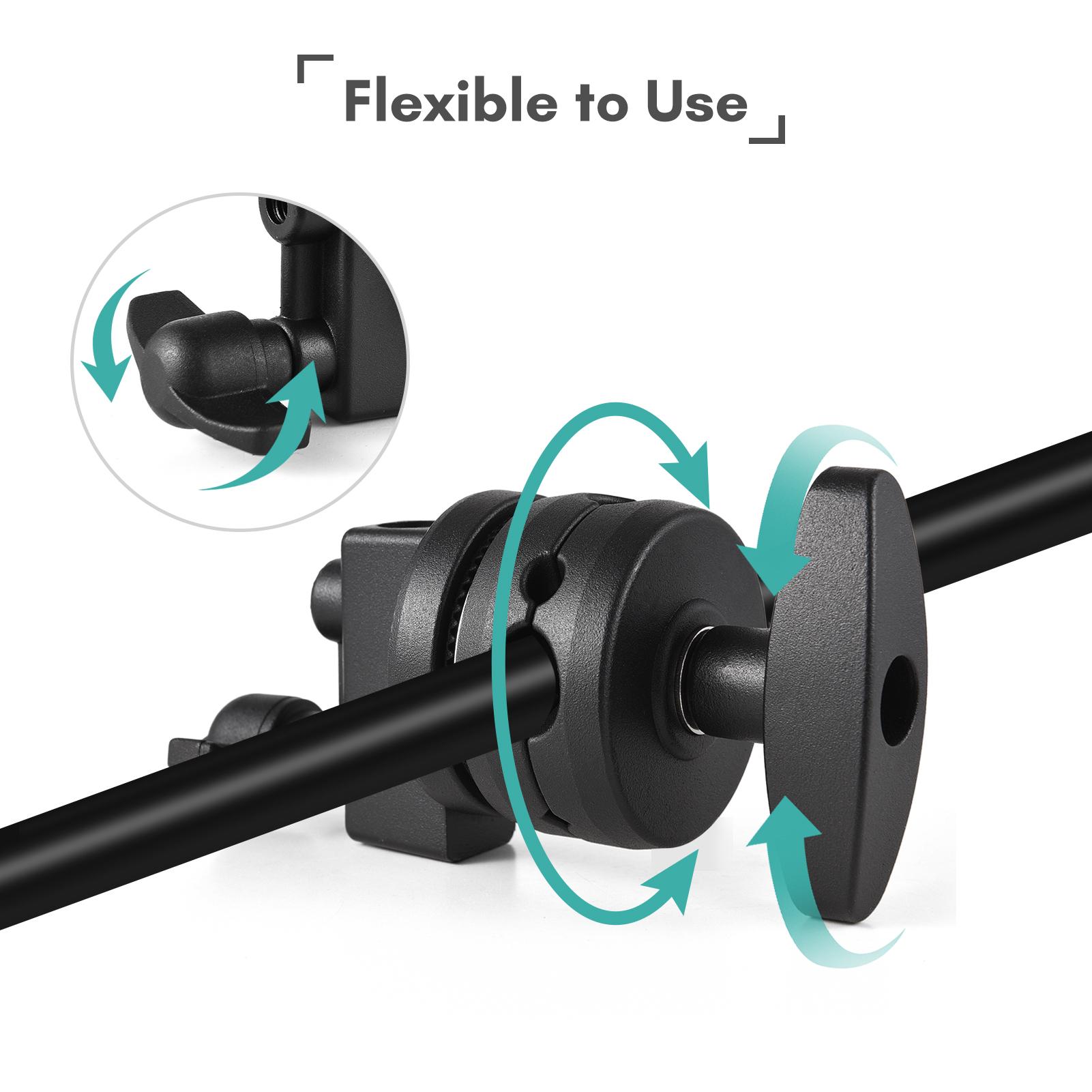 Multi-Functional Light Stand Mounting Adapter Heavy Duty   Head Holder Grip Head for Light Stand Extension Boom Arm Photography Accessories with