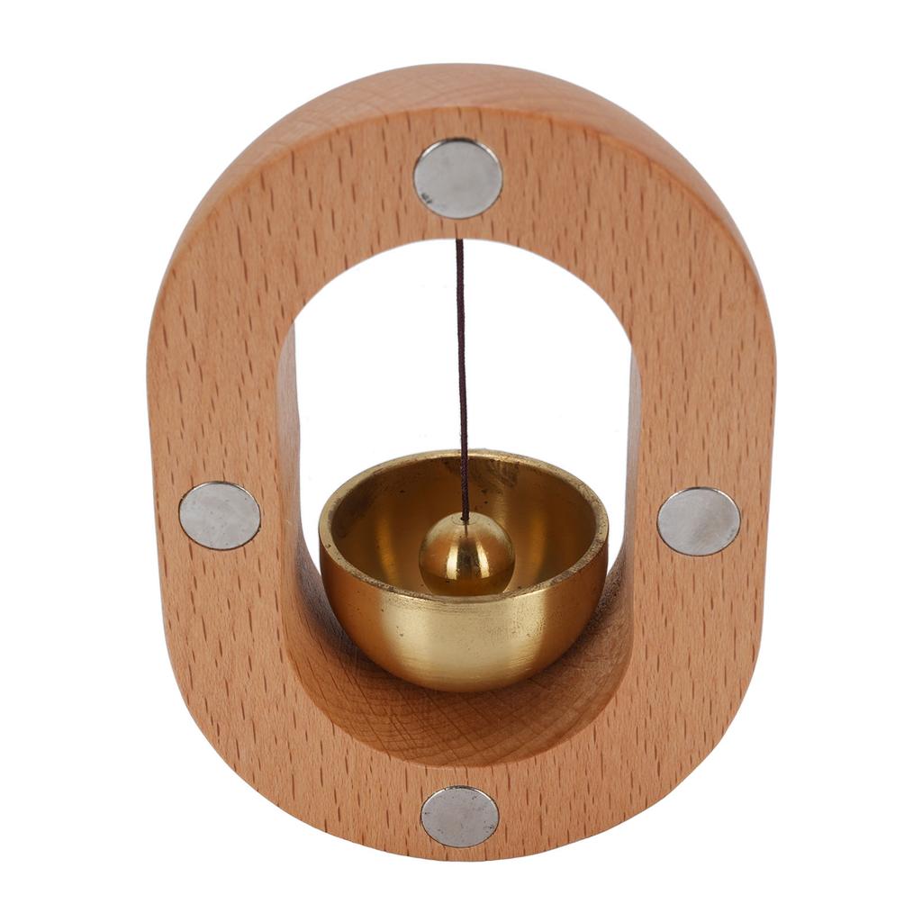 Shopkeepers Bell Beechwood and Copper Decorative Wooden Hanging Doorbell for Home Refrigerator Apartment