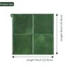 3pcs 3D Glossy Square Tile Decals Self Adhesive Wall Tile Sticker Heat-prroof Vinyl Wallpaper for Home DIY Decoration