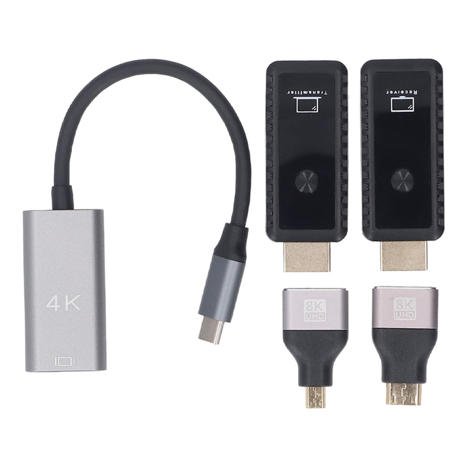 

Комплект беспроводного мультимедийного интерфейса HD 1080P 60 Гц, 4K 8K, 30-метровый диапазон HD-передатчика и приемника