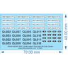 QUBE Wagon 'Gray Letters & Code' Decals - 1/87 - Water Decal