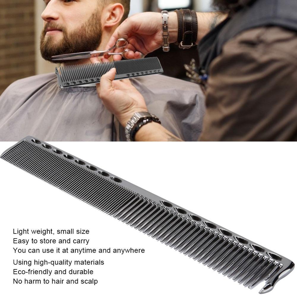 

2pcs Wide and Fine Teeth Stainless Steel Haircut Comb Professional Barber Comb For Barbers чёрный
