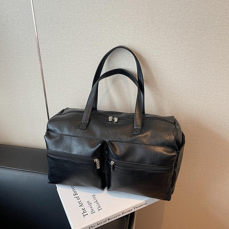 New Short-trip Luggage Bag Korean Version Casual Tote Bag Fashionable and Versatile Multi-pocket Large-capacity Bag