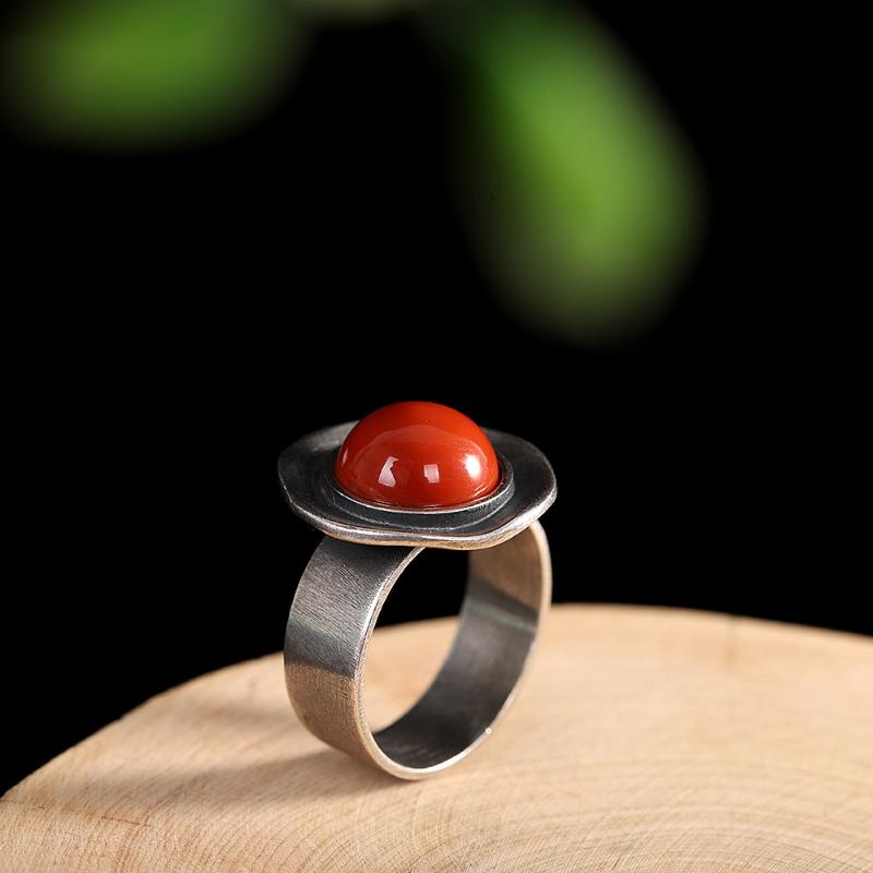 Ethnic Style Southern Red Adjustable Rings For Men Women Retro   Jewelry Gift Party Accessories