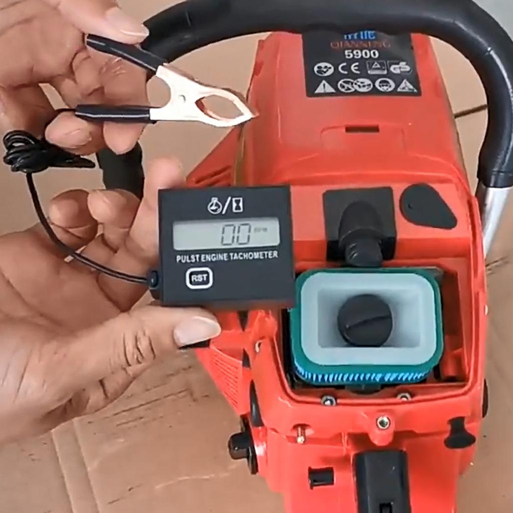 LCD Digital Display Tach Hour Meter Gauge Gasoline Engine Inductive Speedometer for Motorcycle Lawn Mower Marine ATV UTV