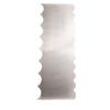 LMETJMA 10 Inch Stainless Steel Metal Cake Scraper Large Double Sided Patterned Stripe Edge Smoother Scraper Pastry Cutter JT160