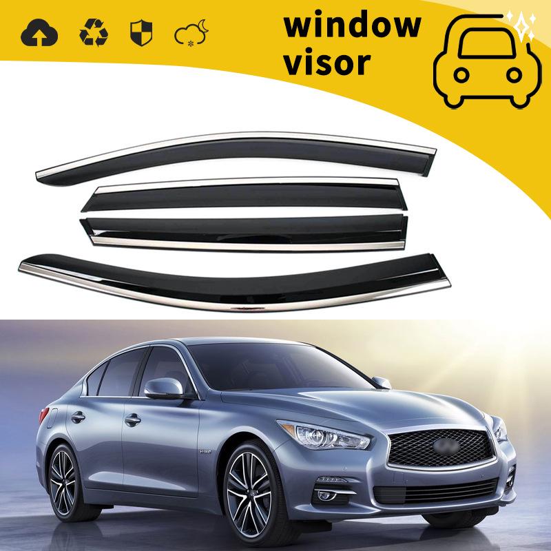 Rain Guards Window Visors for 15-16 Infiniti Q50/Q50L/Q50S/Q70 Car Doors