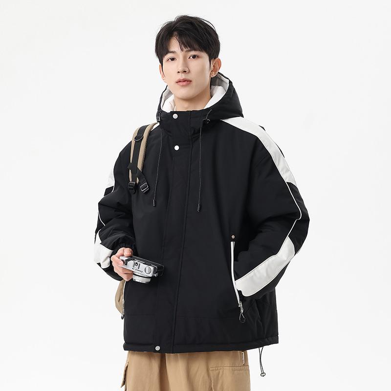 Winter New Men's Clothing Double-sided Wear Thickened Warm Couple Cotton-padded Jacket Men's Tooling Jacket Waterproof Lamb Wool Cotton-padded Jacket