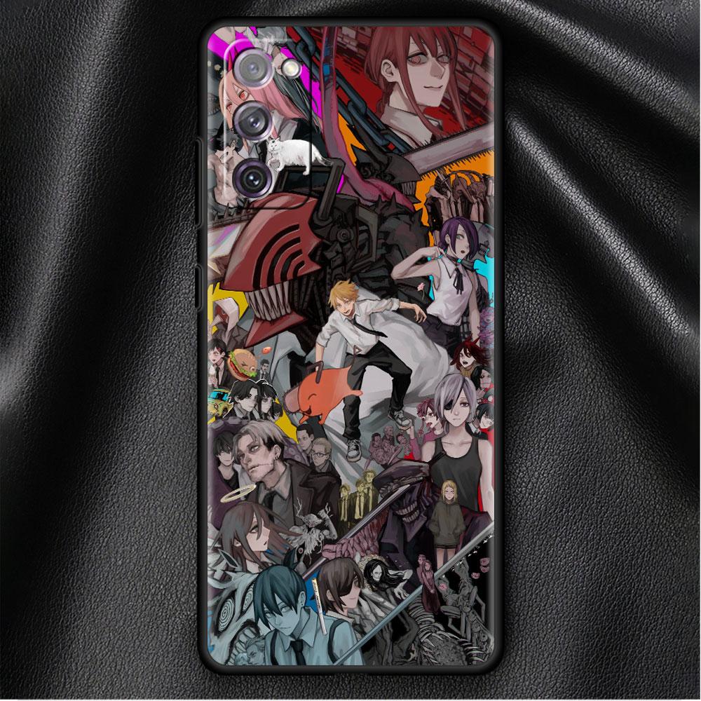 Bumper Case For Samsung Galaxy S22 Ultra S21 FE S20 Plus S10 Lite Phone Cover S10e S9 S8 S7 Silicone Funda Chainsaw Man Girl Sac