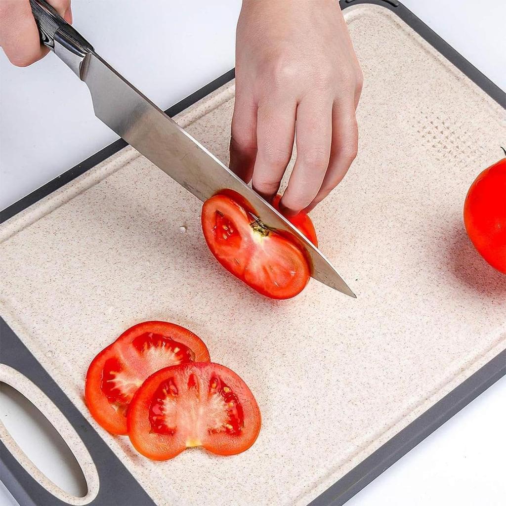 Plastic Stone Cutting Board,, Kitchen Cutting Board, Dishwasher Safe, Easy To Clean And Grip Chopping Boards For Meat Veggies