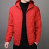 Autumn and winter men's hooded down cotton-padded jacket solid color trendy casual new thermal cotton-padded top youth versatile