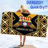 Barcelona SC Print Beach Towel, Large Soft Quick Dry Towel for Beach Camping Swimming