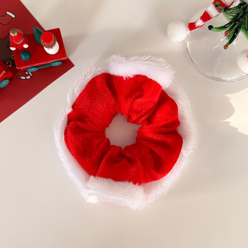 Rentier Weihnachtsscrunchie: Hochwertiges elastisches Haarband für Frauen, Festliche Kopfbedeckung E18