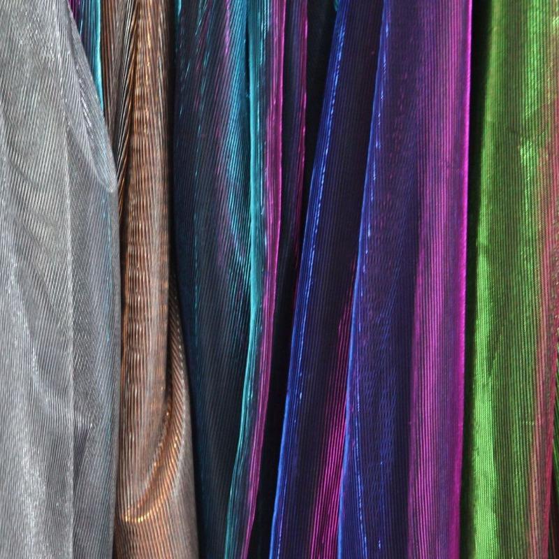 Gradient Tulle Glitter Fabric By The Meter for T-shirt Dress Clothes Hair Accessory Diy Sewing Shiny Cloth Soft Thin Silver Red