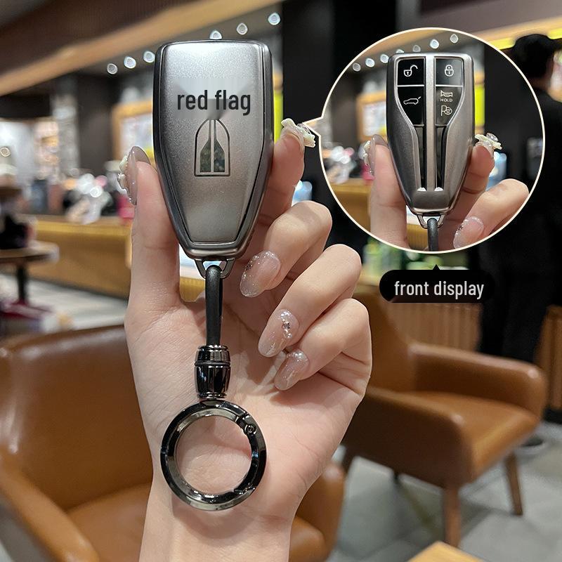 Hongqi HS5/H5/H9/HS7/H7/EQM5 Key Case, 2022/2023 Models, High-End Men's Buckle.