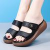Cool Slippers Women's Summer Wear Fashionable and Versatile Medium Heel Thick Bottom Women's Casual Non-slip Muffin Bottom Cool Slippers Women