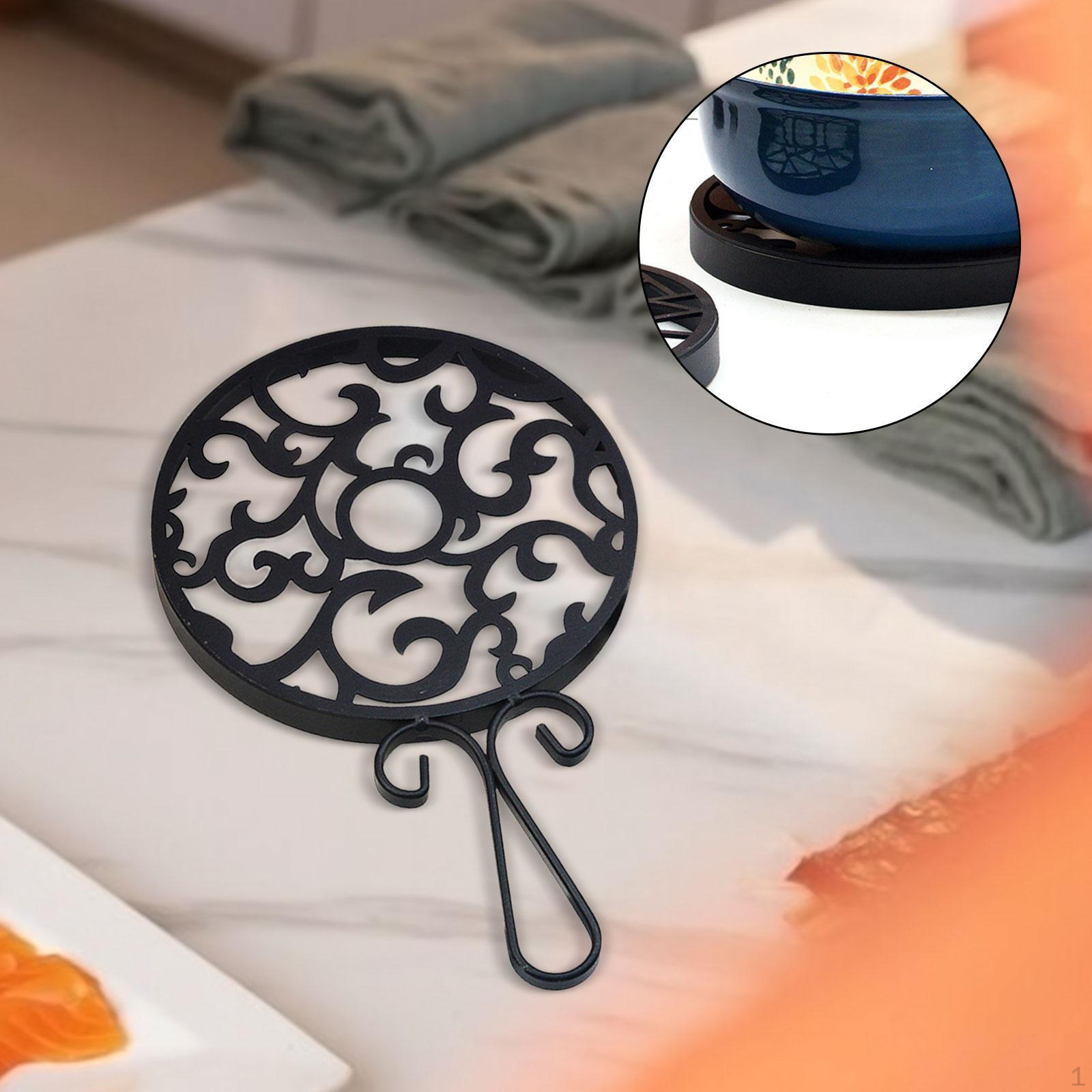 

Железная подставка для посуды, жаропрочная, декоративная, винтажная, деревенская, прочная обеденная стойка