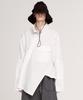 Aseupalageoseu Asymmetrical Multi-Button Pocket Shirt_White