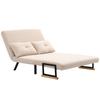 Convertible Sofa, 2-Seater 4-in-1, 5-Position Backrest, 2 Cushions, 102 x 73 x 81 cm, Beige