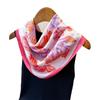 Dating atmosphere Printing simulation silk square scarf Shawl versatile high-end neck small square scarf Head scarf Silk scarf Women