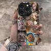 Full Screen Monkey Applies To Apple 15 Colored Silver iPhone14Pro Creative 11promax Matte 16 Protective Case 17