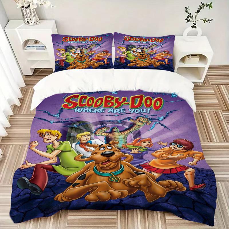 Scooby-Doo Mystery Solvers Beddengoed Set Dekbedovertrek Cadeau voor Slaapkamer, Bevat 1 Overtrek en 2 Kussenslopen, Geen VullingB333