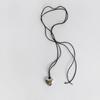 Goth Black Rope Big Heart Pendant Choker Necklace for Women Elegant Weave Knotted Bowknot Adjustable Chain Jewelry