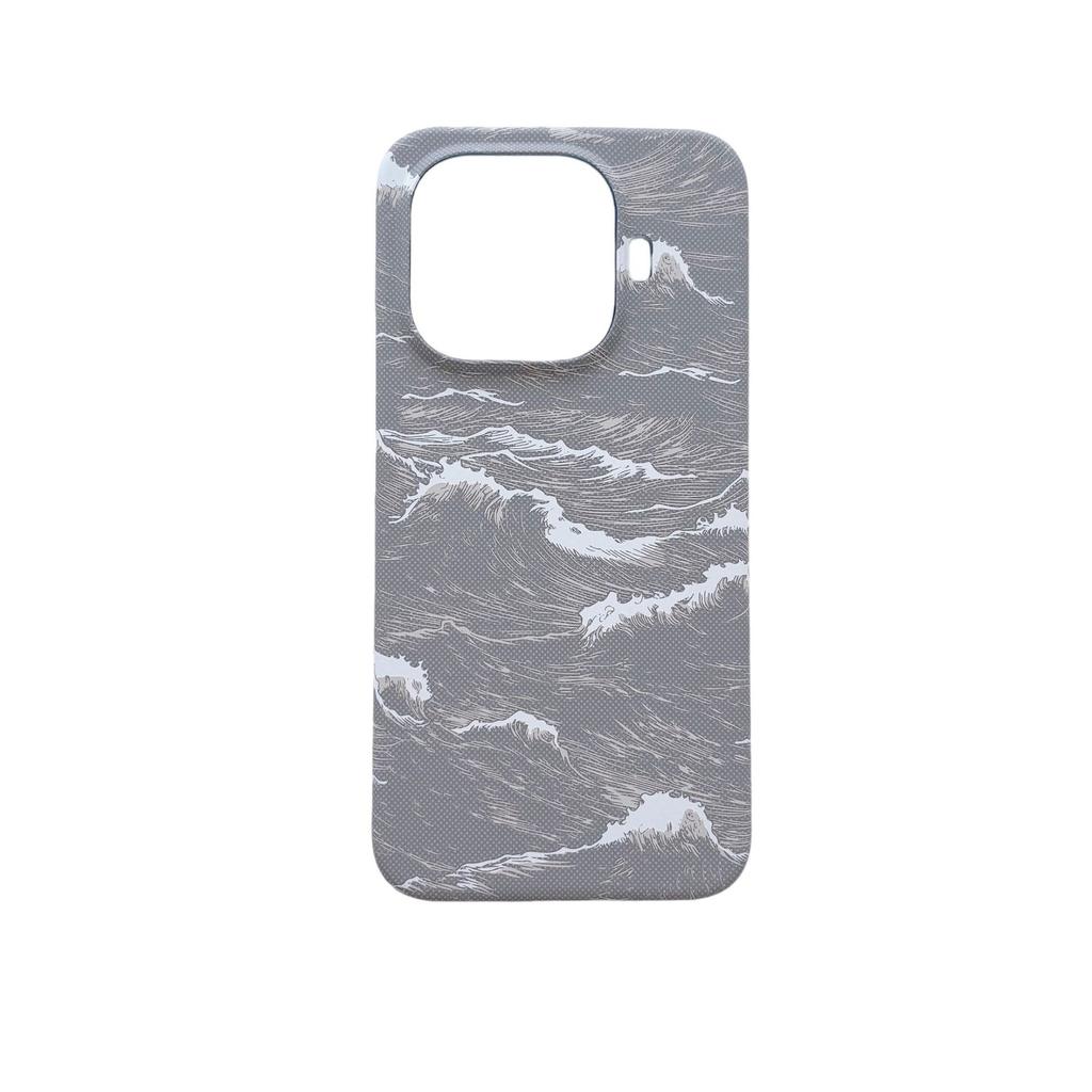 Applicable to Xiaomi 17TPro ultra-thin mobile phone case, ocean wave carbon fiber pattern 15T half pack, magnetic suction simple skin feeling protec